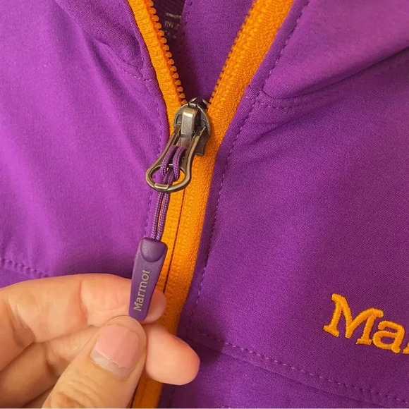 Marmot Purple M3 Tempo Soft-Shell Hooded Zip Jacket Size Small - Picture 10 of 11